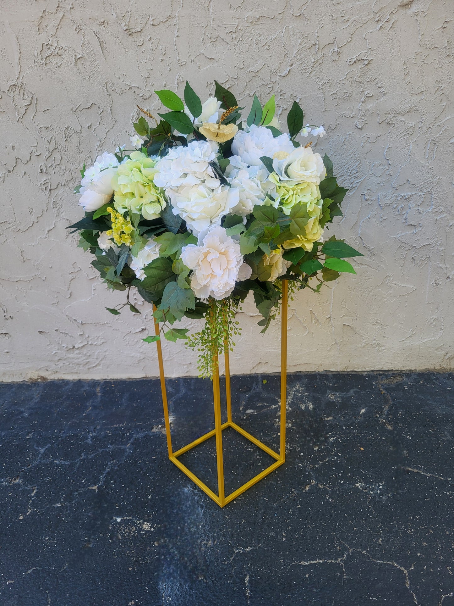 Green and White Floral Arrangement