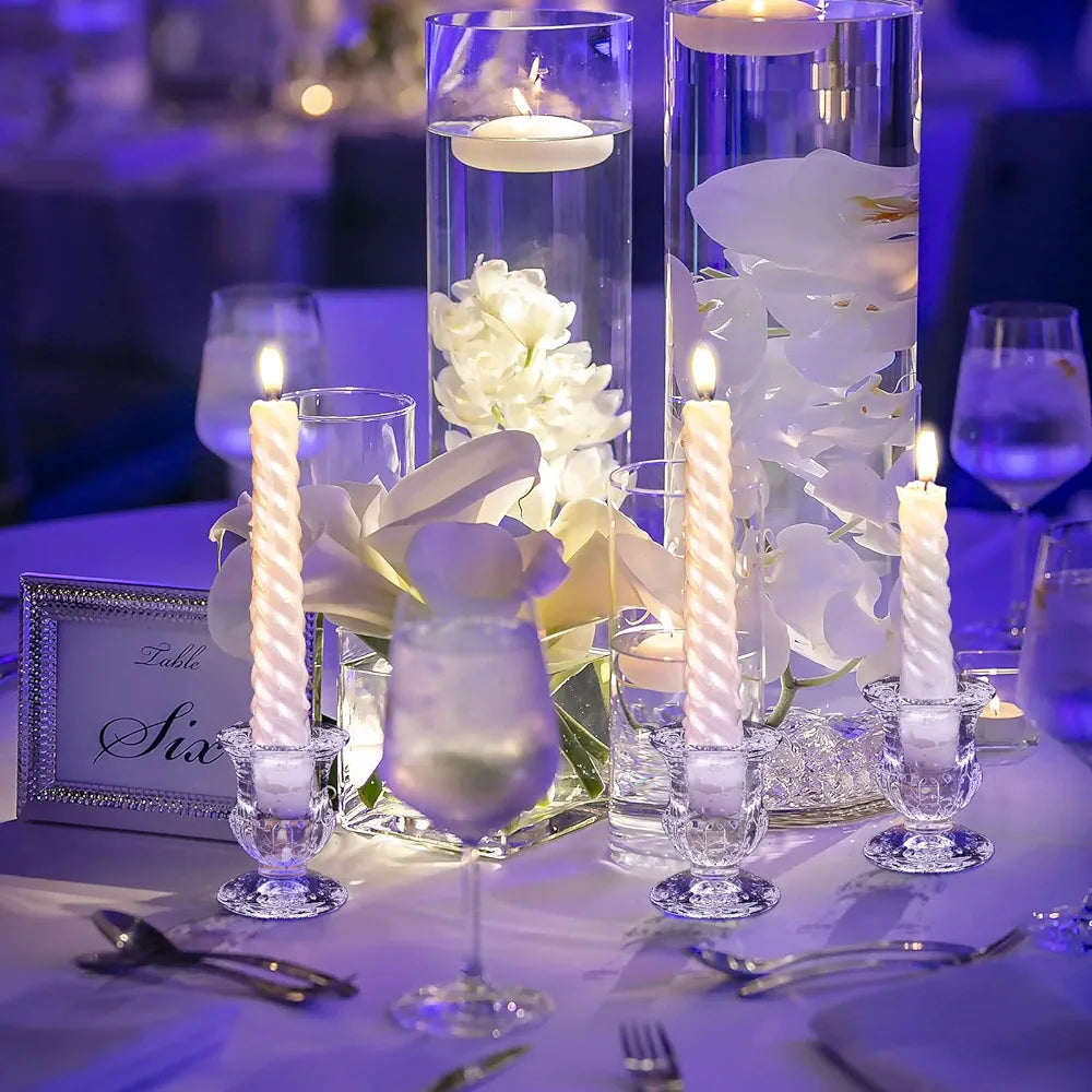Glass Taper Candlestick Holder