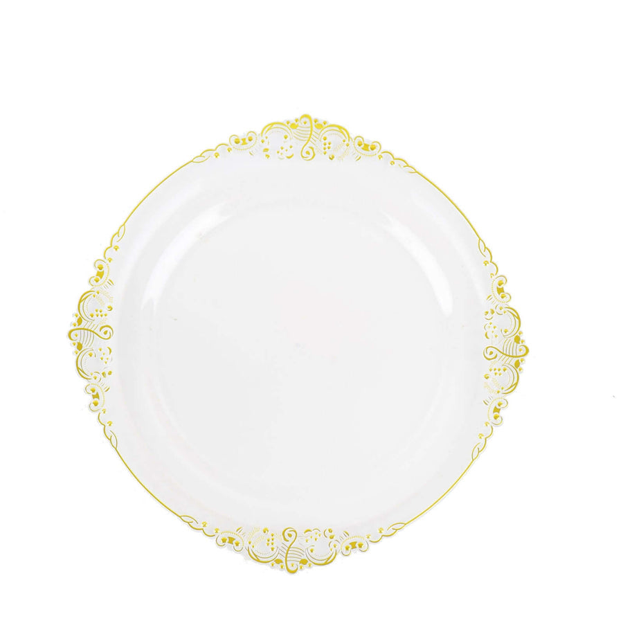 Gold Trim Clear Charger Plates