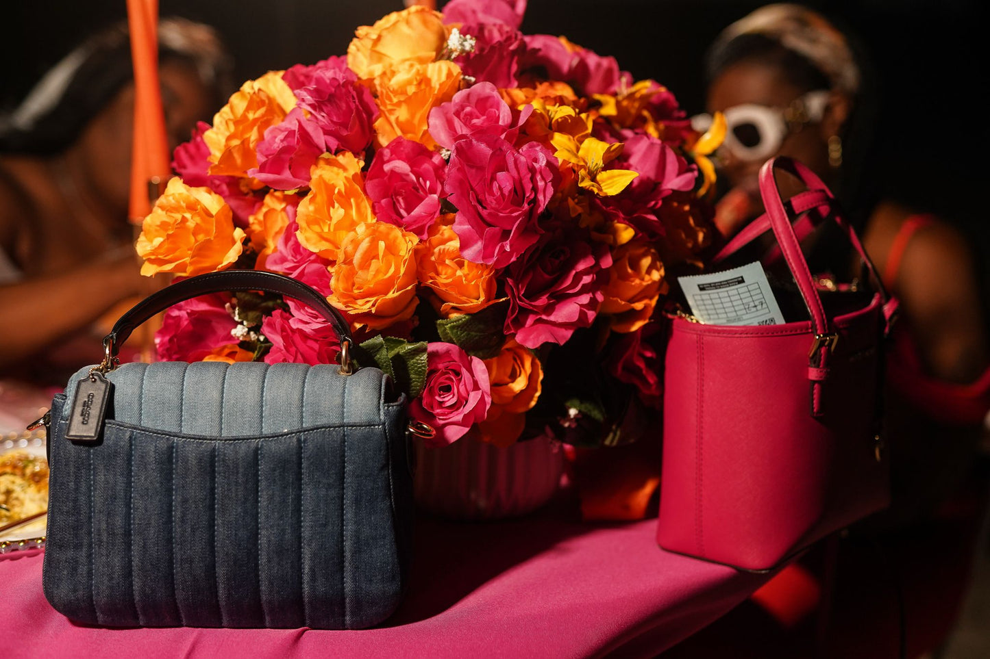 Pink and Orange Mix Centerpiece 2