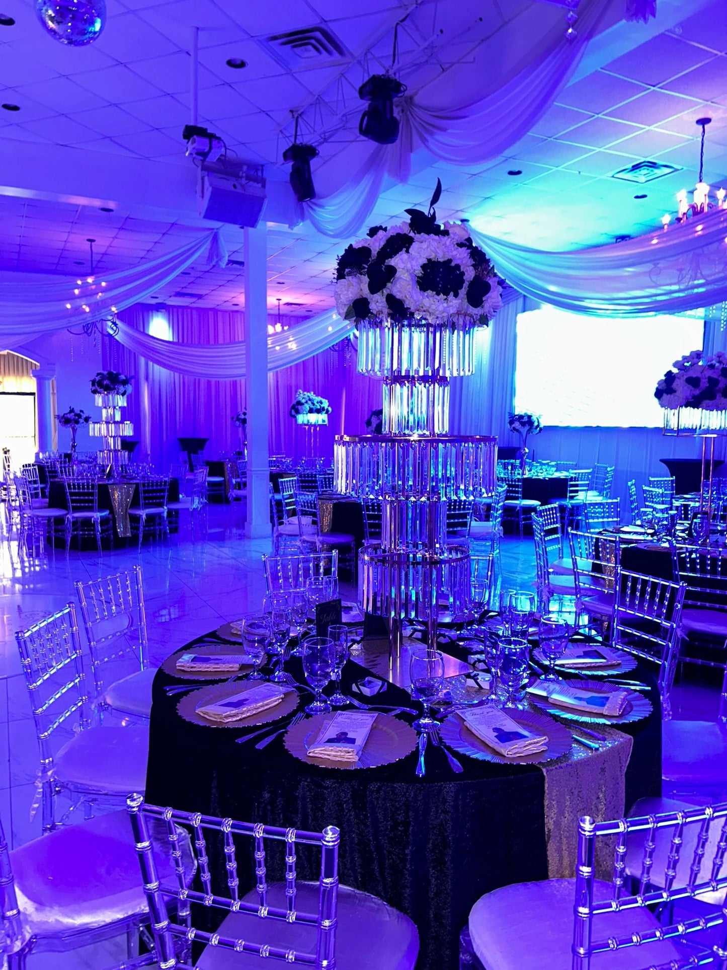 Black and White Floral Arrangement - 1