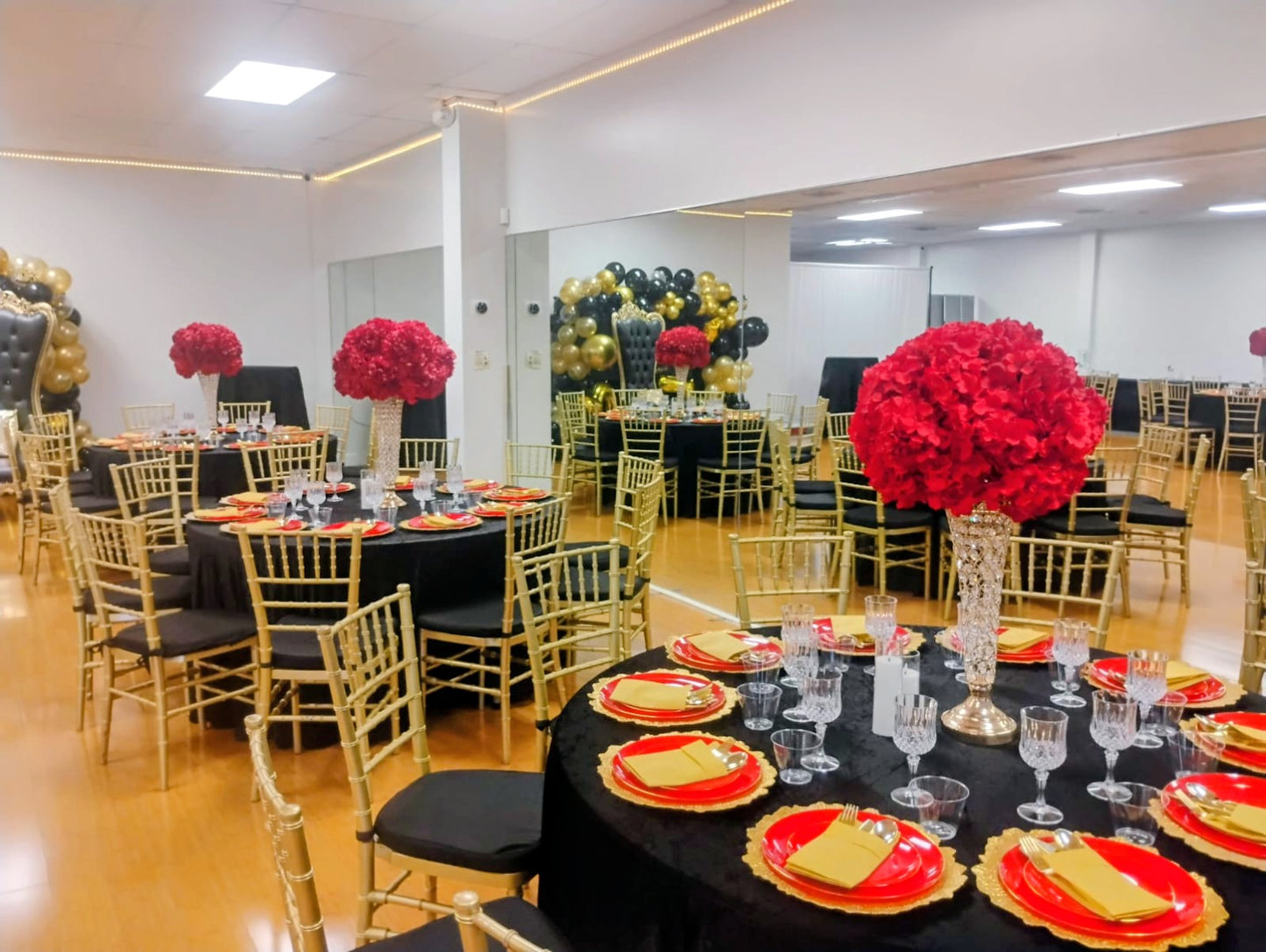 Red Floral Centerpieces