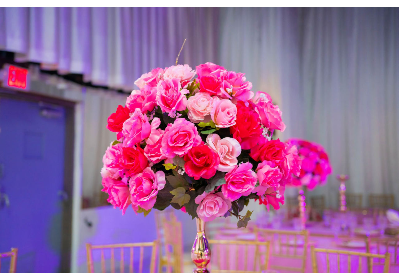 Pink Floral Centerpiece for Sweet 16