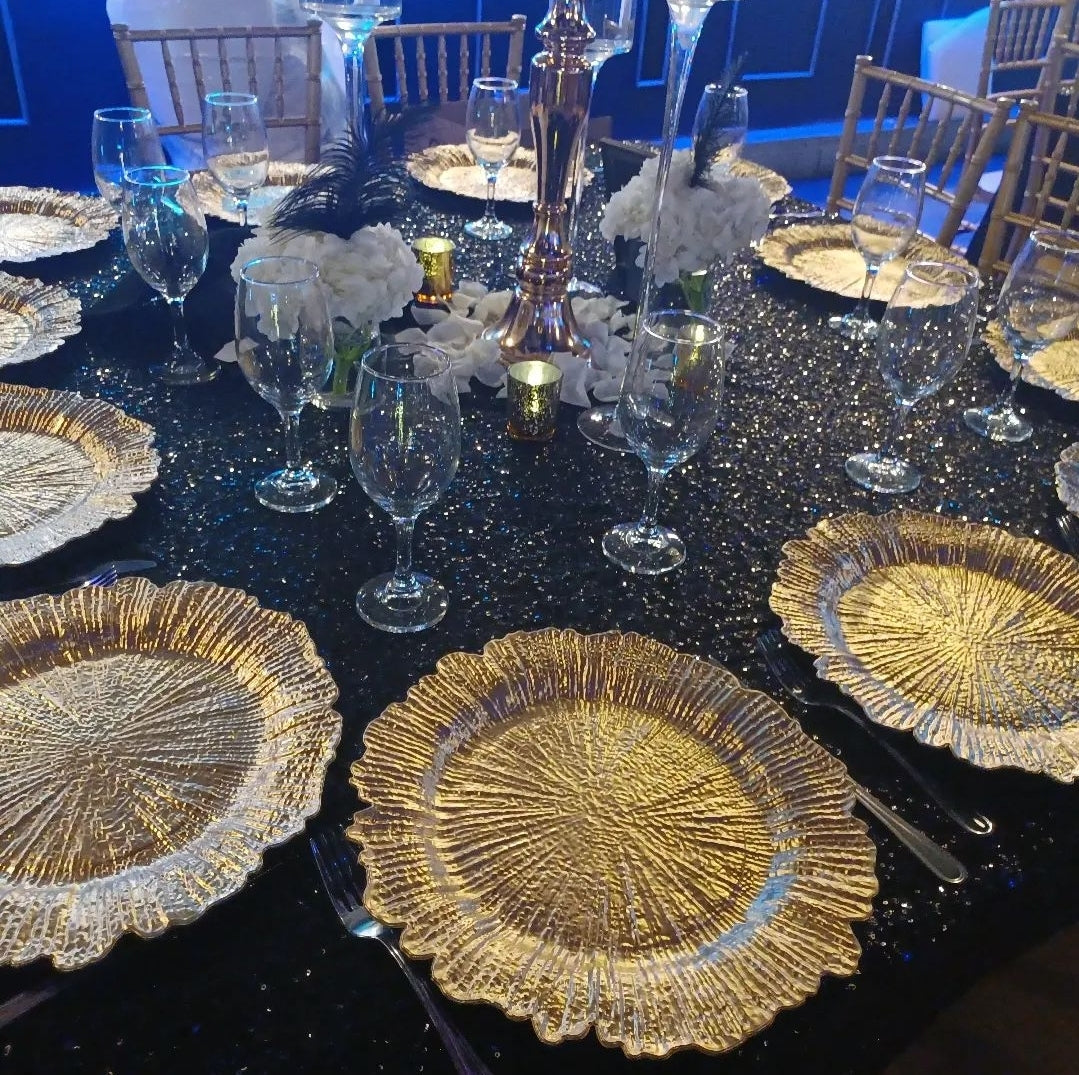 Gold Reef Charger Plates – Gems Event Rental - Main Image