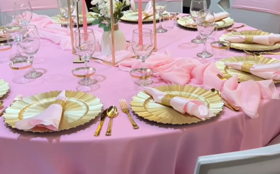 Gold Metalic Acrylic Chargers