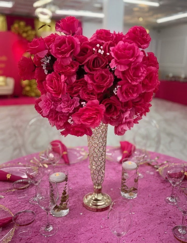 Hot Pink Floral Centerpieces