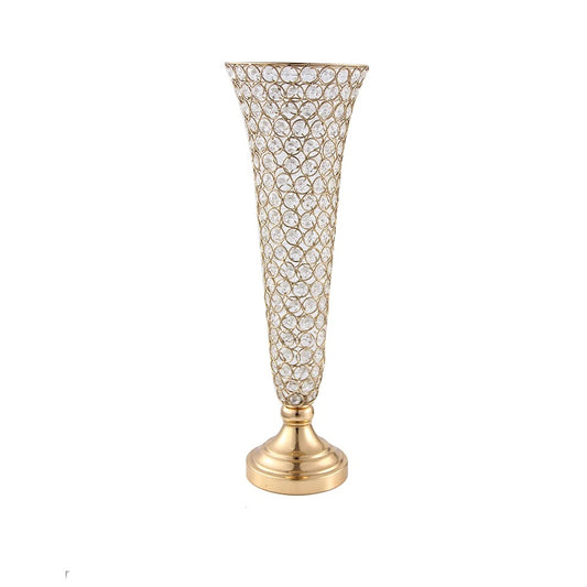 Gold Crystal Flower Vase