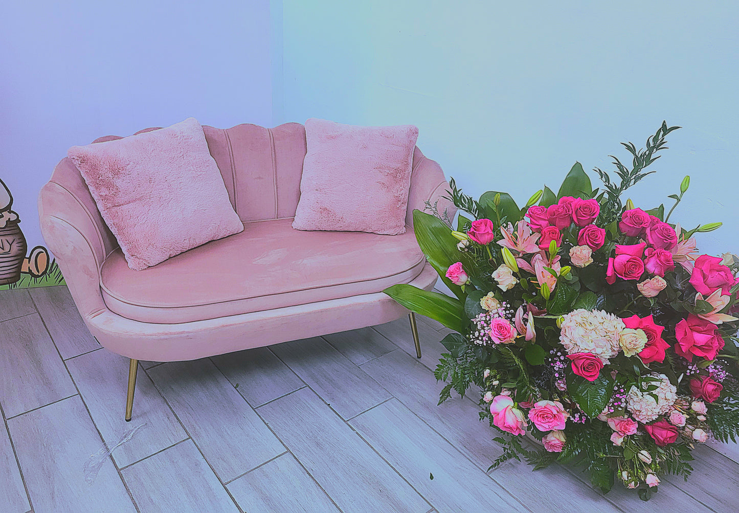 Blush Loveseat Sofa