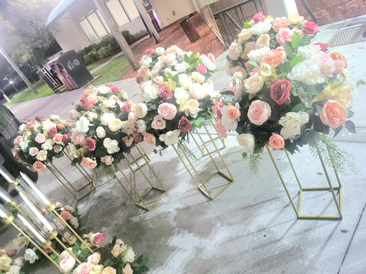 High and Low Floral Arrangement Centerpieces