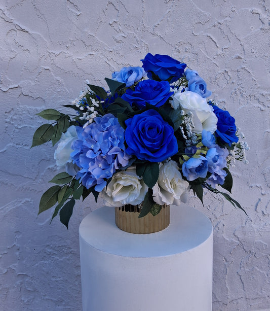 Royal Blue Mix Floral Centerpiece