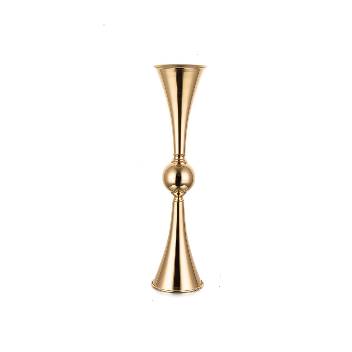 Gold Metal Trumpet Vase