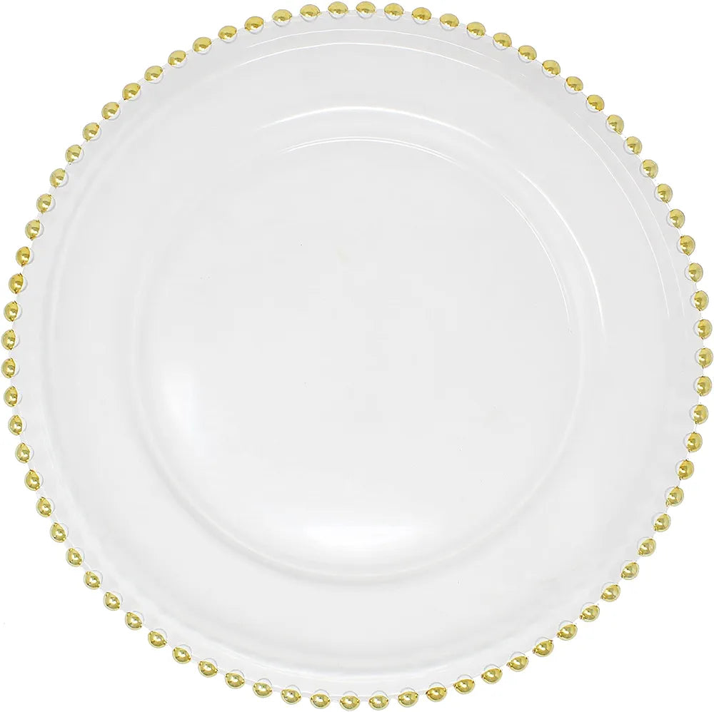 Gold Beaded Charger Plates