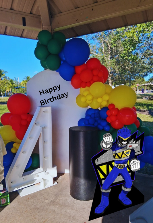 Boys Themed Backdrop: Power Rangers