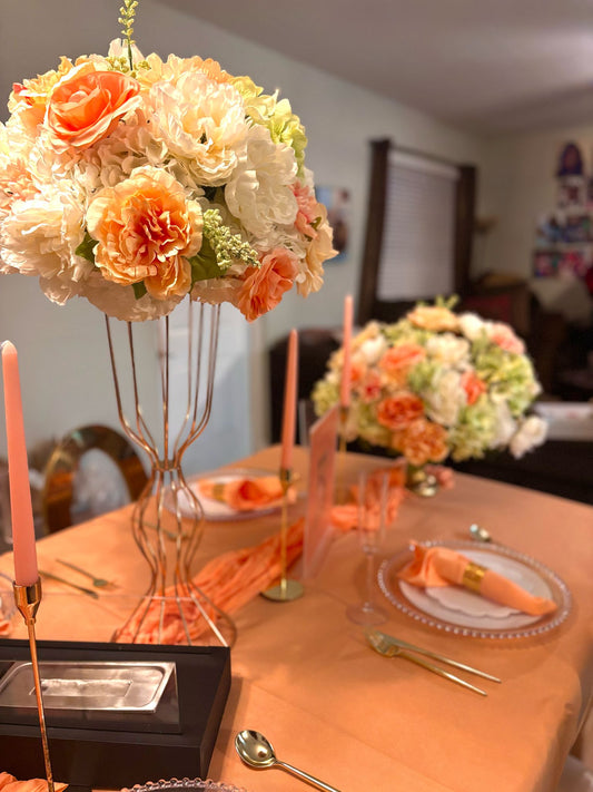 Peach Mix Centerpiece 2