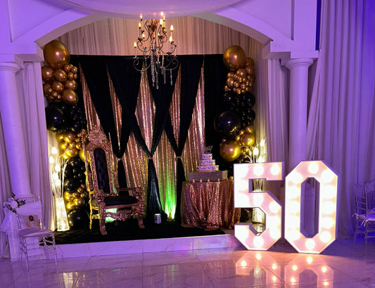 Black and Gold Drapes