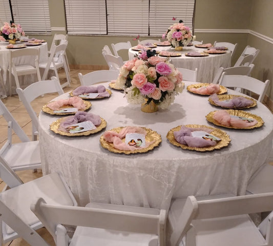 Lilac, White and Pink Floral Centerpieces