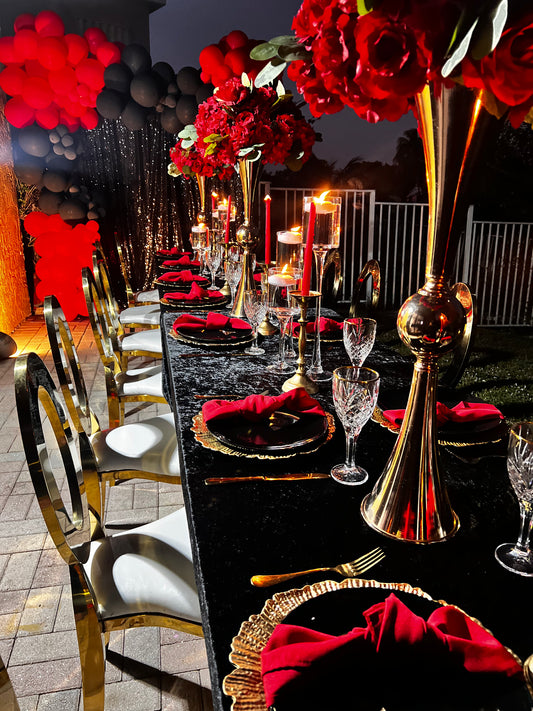 Red and Black Affair Centerpiece