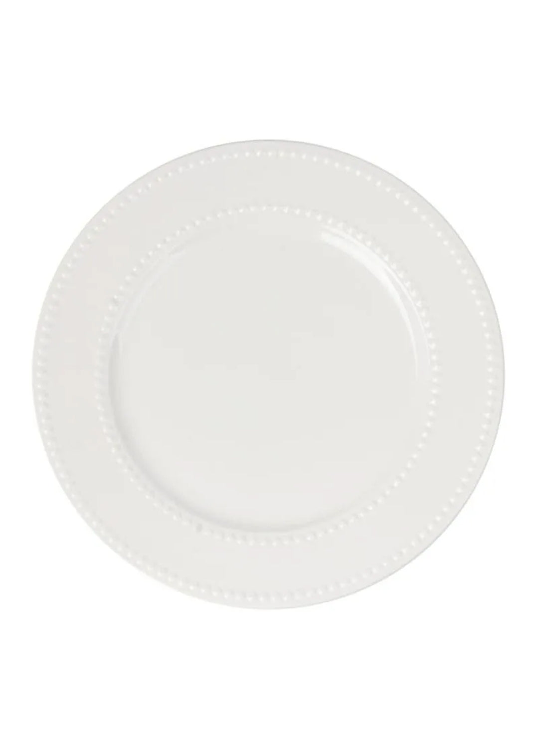 White Beaded Dinner Plate