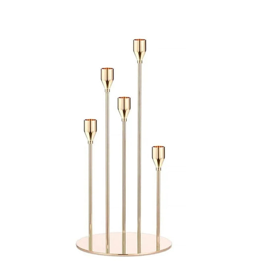 Gold 5 Arm Candlestick Centerpiece