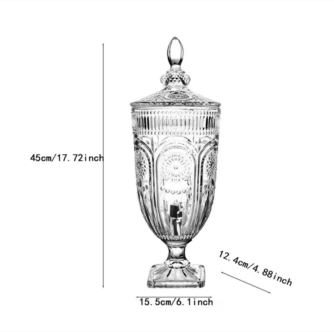 Glass Beverage Pitcher / Juice Jug