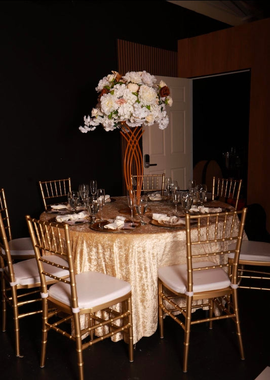 Brown and Cream Floral Centerpiece