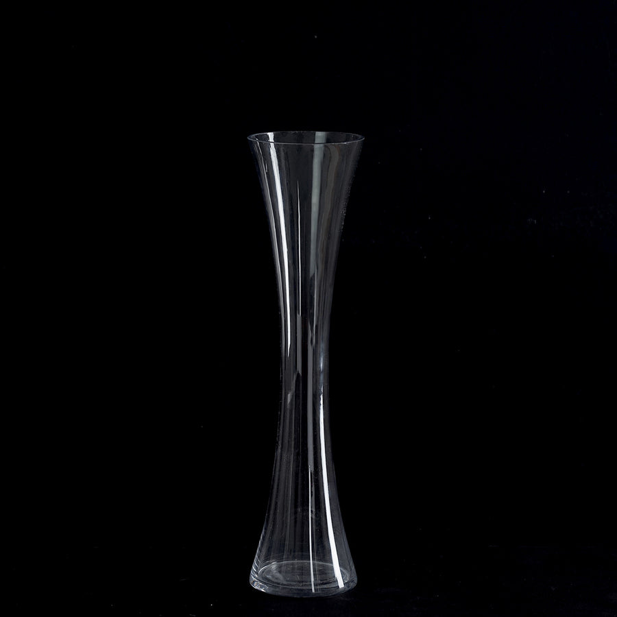 Clear Hourglass Flower Vase