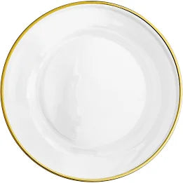 GLASS: Classic Gold Rim Charger Plates